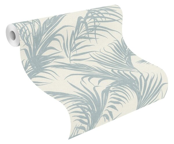 RASCH | Vliesová tapeta na zeď Deco Style 314014 | 0,53 x 10,05 m | modrá, krémová