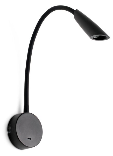 BOKEN nástěnná lampa na čtení, černá - FARO