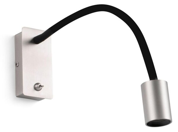 LESER nástěnná lampa na čtení, nikl - FARO