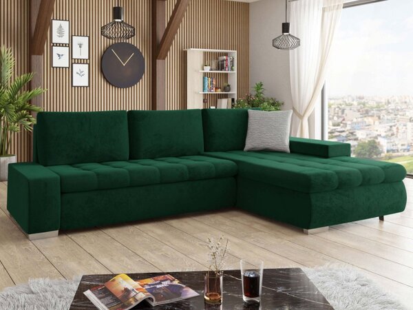 Rohová sedací souprava s funkcí spaní Herkules Premium, Potah: Piano 26 + Piano 26 + Mokka 82 5903211433740