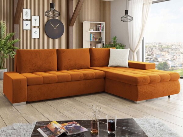 Rohová sedací souprava s funkcí spaní Herkules Premium, Potah: Piano 21 + Piano 21 + Mokka 03 5903211433733