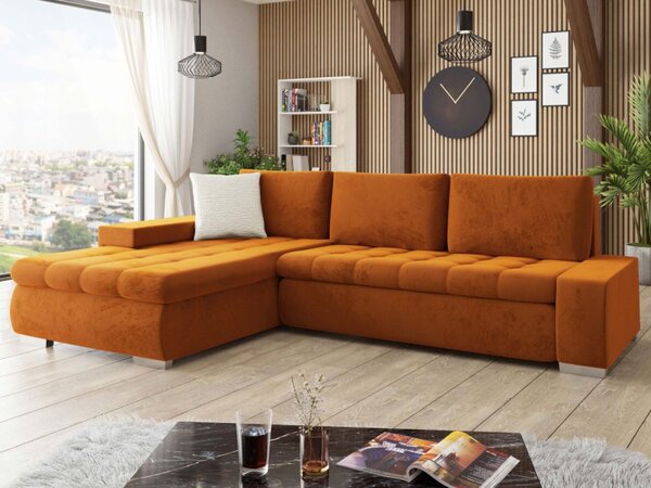 Rohová sedací souprava s funkcí spaní Herkules Premium, Potah: Piano 21 + Piano 21 + Mokka 03 5903211433733