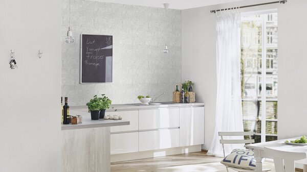RASCH | Vliesová tapeta na zeď Deco Style 314731 | 0,53 x 10,05 m | šedá, bílá