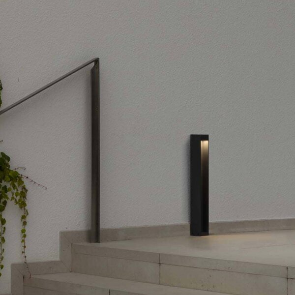 FARO BARCELONA LED podsvícení soklu Cerler, antracitová, 60 cm, kov, IP65,, Hliník / šedá / zinek, Hliník, Moderní