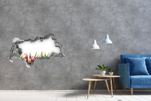 Samolepící nálepka na zeď Růžové tulipány nd-b-138798865