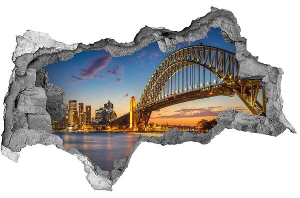 Díra 3D ve zdi nálepka Panorama Sydney nd-b-138664692