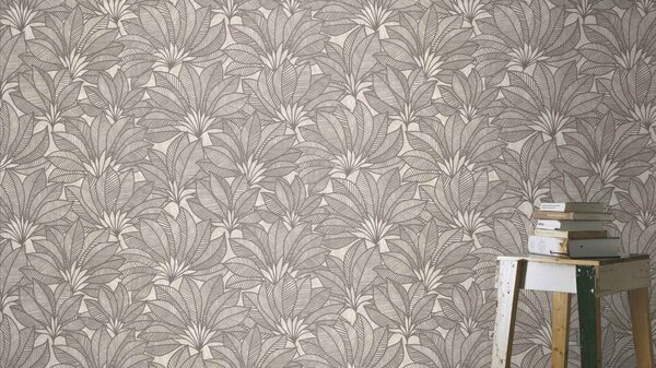 RASCH | Vliesová tapeta na zeď Deco Style 542653 | 0,53 x 10,05 m | šedá, hnědá