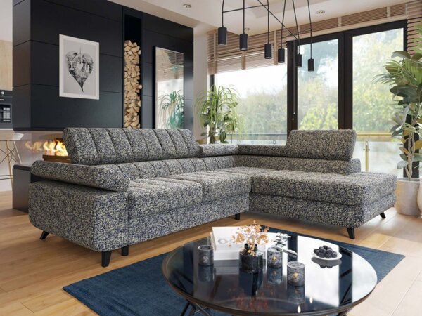 Rohová sedací souprava s funkcí spaní Elsie Premium, Potah: Corbett 78, Strana: pravá 5903211433979