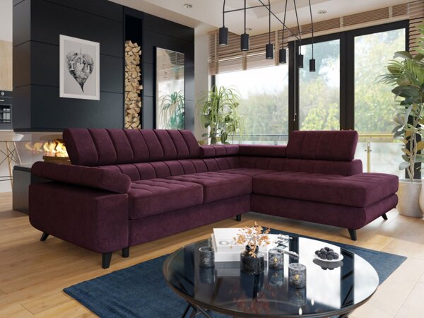 Rohová sedací souprava s funkcí spaní Elsie Premium, Potah: Zoya 04, Strana: pravá 5903211434013