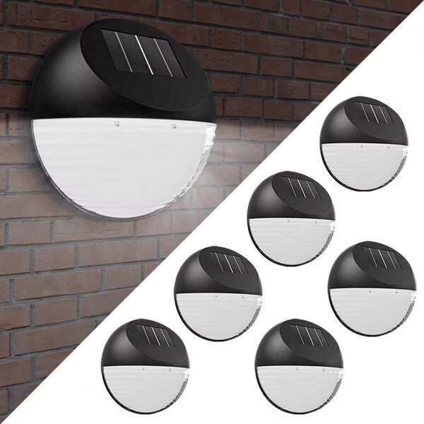 Deuba Sada 6 LED solárních nástěnných lamp