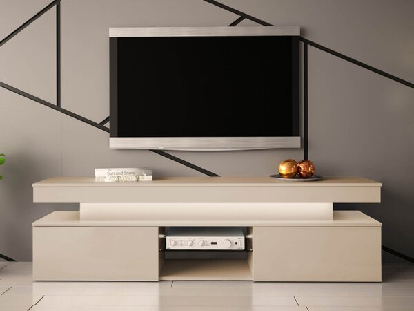 TV stolek/skříňka s LED osvětlením Lestirola Bis 2D 190, Barva:: pouštní písek 5903211434761