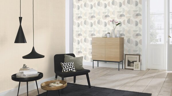 RASCH | Vliesová tapeta na zeď Deco Style 734041 | 0,53 x 10,05 m | béžová