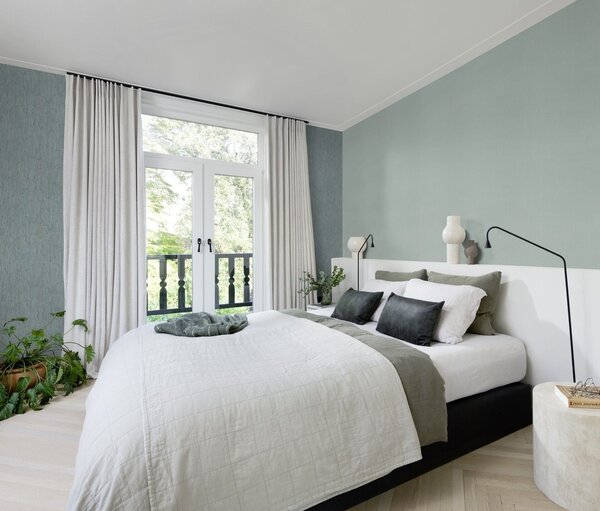 RASCH | Vliesová tapeta na zeď Deco Style 312652 | 0,53 x 10,05 m | modrá, hnědá
