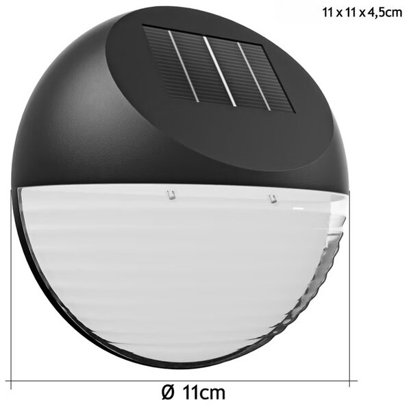 Deuba Sada 6 LED solárních nástěnných lamp