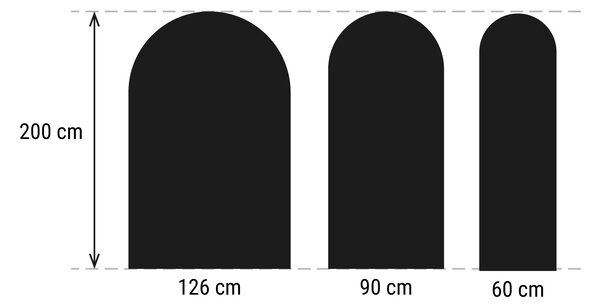 FUGU Ochrana zdi tapeta - Oblouk vysoký 200 cm Rozměr: malý (šxv) 60 x 200 cm