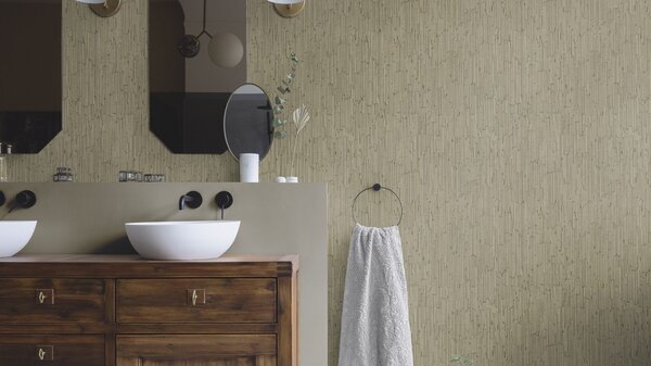 RASCH | Vliesová tapeta na zeď Deco Style 312645 | 0,53 x 10,05 m | zelená, hnědá
