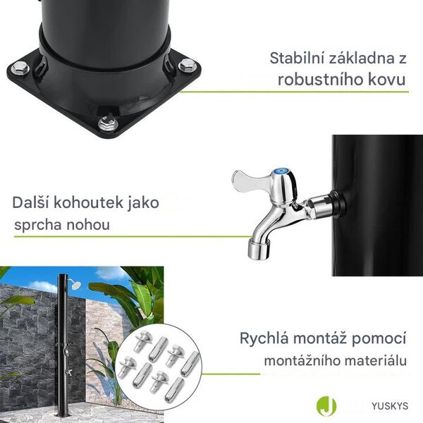 Juskys Zahradní solární sprcha Victoria 35 L
