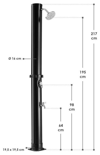 Juskys Zahradní solární sprcha Victoria 35 L