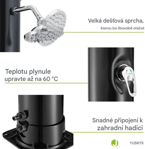 Juskys Zahradní solární sprcha Victoria 35 L