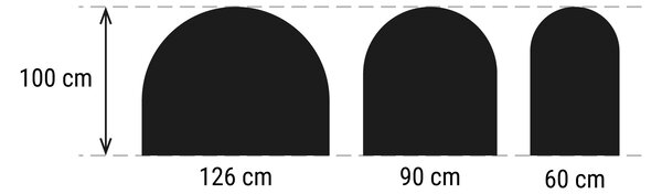 Ochrana stěny čelo postele - oblouk Rozměr: malý (šxv) 60 x 100 cm
