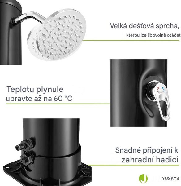 Juskys Zahradní solární sprcha Victoria 20 L