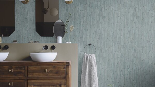 RASCH | Vliesová tapeta na zeď Deco Style 312652 | 0,53 x 10,05 m | modrá, hnědá