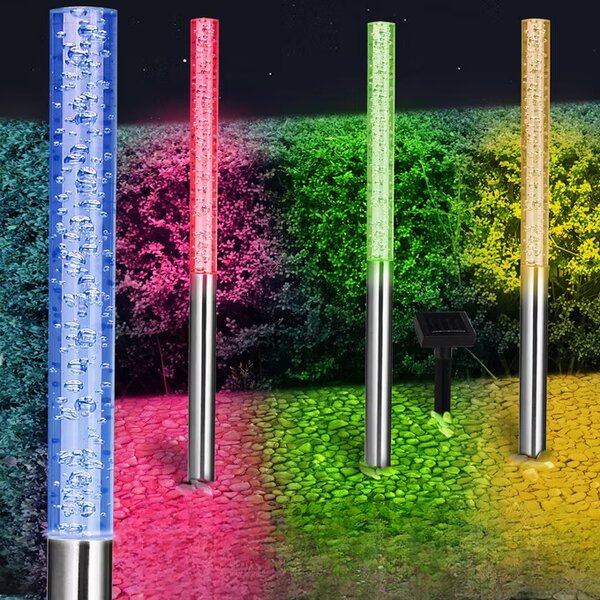 Deuba Sada 4 LED solárních lamp - barevné
