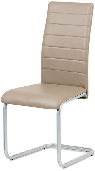 Jídelní židle, koženka cappuccino / šedý lak DCL-102 CAP