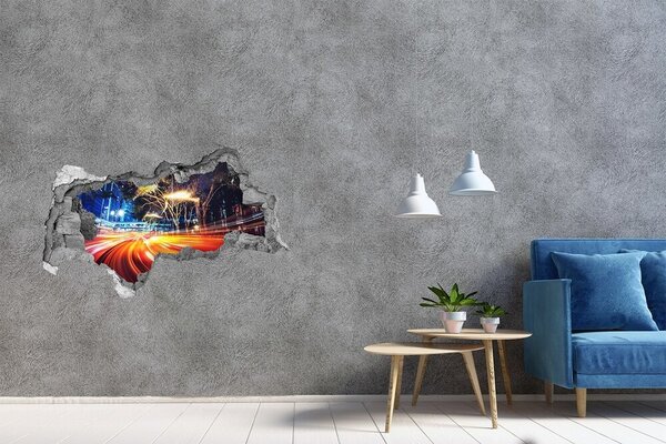 Fototapeta díra na zeď 3D Rychlost ve městě nd-b-159407726