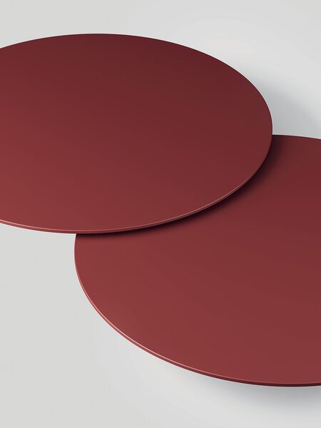 Lodes 16748 6023 Puzzle Mega Round Large, červené svítidlo pro nepřímé osvětlení, 4x15W LED 2700/3000K stmívatelné, prům. 80cm