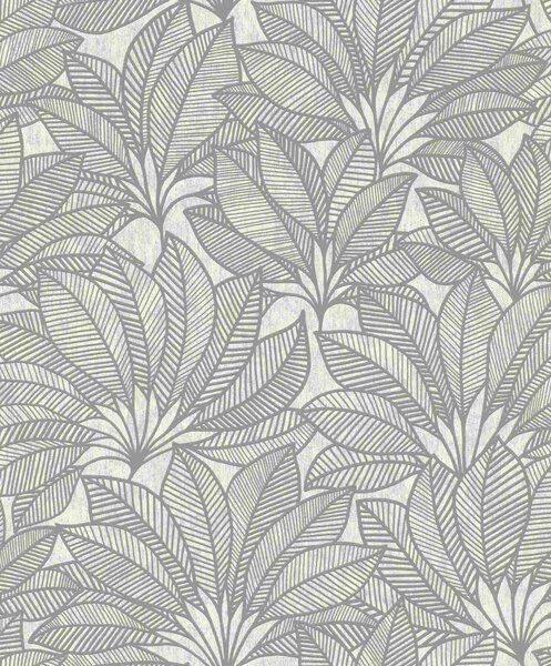 RASCH | Vliesová tapeta na zeď Deco Style 542646 | 0,53 x 10,05 m | šedá, metalická