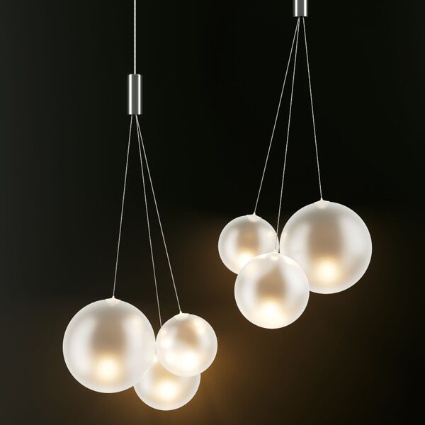 Lodes 16410 4630 Random, závěs z bronzového foukaného skla, 3x1W LED 3000K, šířka 29cm