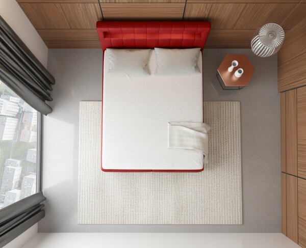 Boxspring postel Alova 200×200 s LED osvětlením - výběr barev + topper ZDARMA