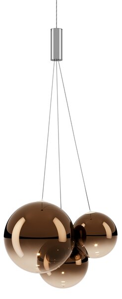 Lodes 16410 4630 Random, závěs z bronzového foukaného skla, 3x1W LED 3000K, šířka 29cm