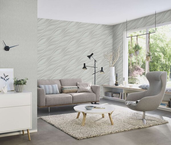 RASCH | Vliesová tapeta na zeď Incanto 608670 | 0,53 x 10,05 m | metalická