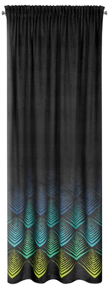 ZATEMŇOVACÍ ZÁVĚS NA PÁSCE ANGELINA 140X270 CM ČERNÁ