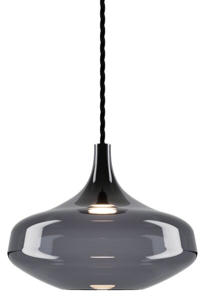 Lodes 15417 4327 Nostalgia large glossy smoke, kouřové sklo/černý závěs, 7W LED 2700K, prům. 28cm