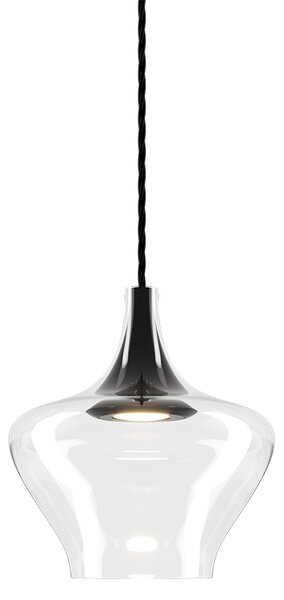 Lodes 15416 0027 Nostalgia medium crystal, čiré sklo/černý závěs, 7W LED 2700K, prům. 20cm