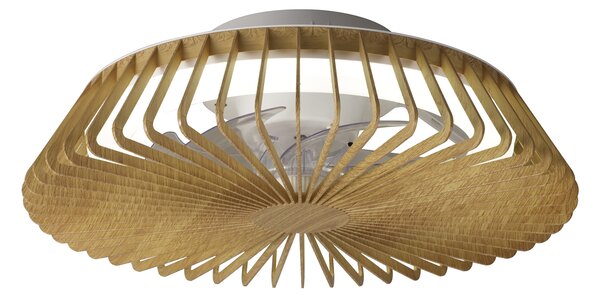 Mantra 8198 Himalaya Mini, ventilátor se svítidlem LED 70W 2700-5000K, dálkový ovladač, dřevěná, průměr 53cm