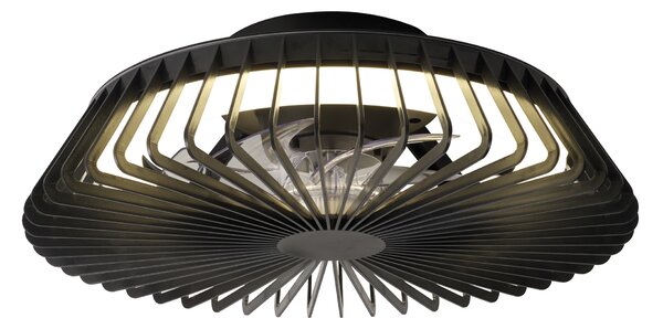 Mantra 8197 Himalaya Mini, ventilátor se svítidlem LED 70W 2700-5000K, dálkový ovladač, černá, průměr 53cm