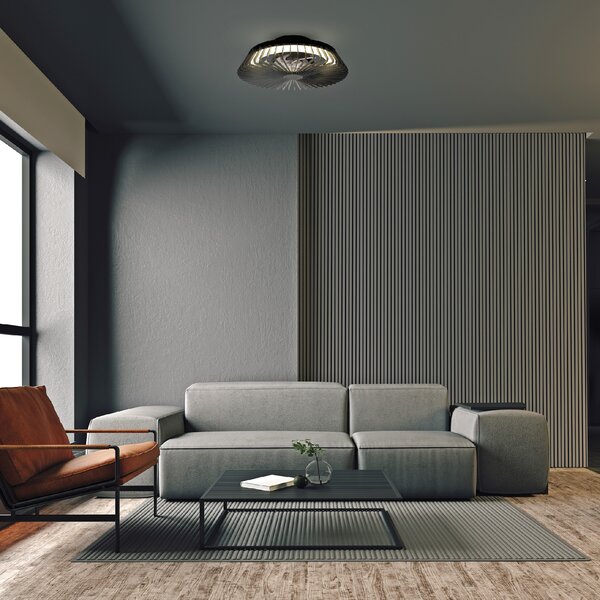 Mantra 8197 Himalaya Mini, ventilátor se svítidlem LED 70W 2700-5000K, dálkový ovladač, černá, průměr 53cm