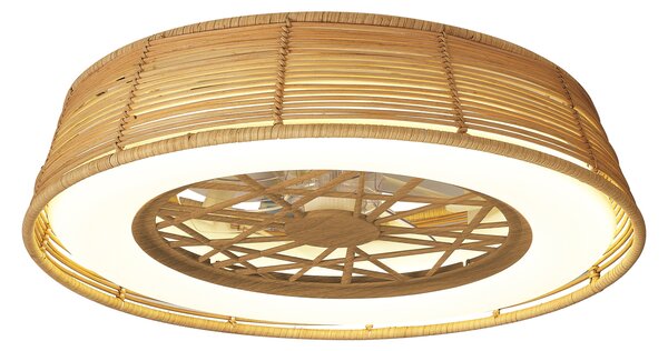 Mantra 8225 Indonesia Mini, ratanový ventilátor se svítidlem LED 55W 2700-5000K, dálkový ovladač, průměr 56cm, IP44