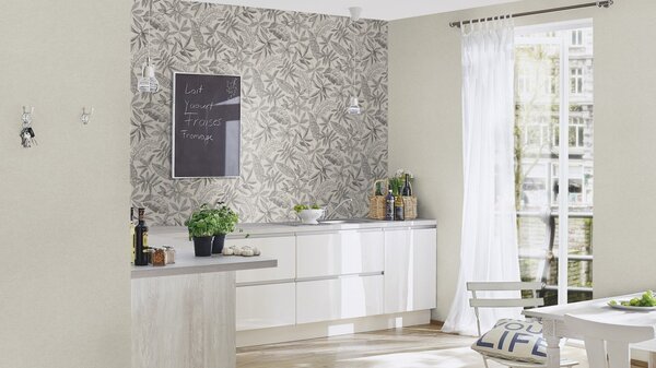 RASCH | Vliesová tapeta na zeď Schöner Wohnen 600575 | 0,53 x 10,05 m | šedá, černá