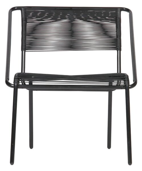 Černá zahradní židle z umělého ratanu BePureHome Wisp