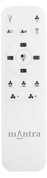 Mantra 9514 Aloha II, rozvinovací ventilátor se svítidlem a dálk. ovladačem, LED 40W 3000-5000K, bílá, průměr 48/83cm
