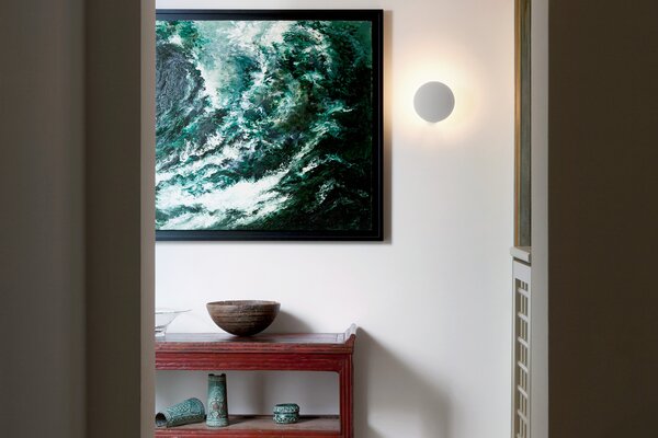 Catellani & Smith Luxusní nástěnné/stropní LED svítidlo Lederam W1, Ø17 cm, 2700K, 1x15W Barva: Černá