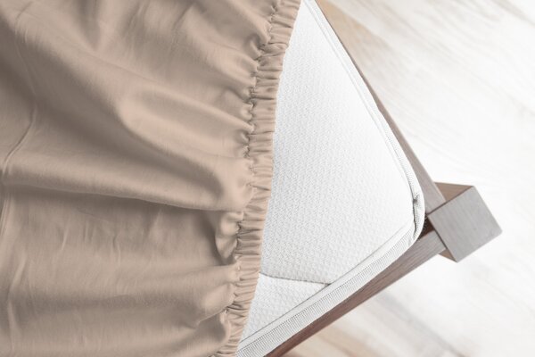 Prostěradlo Pudrové Jersey interlock 120/200/35