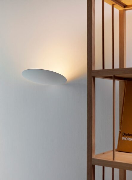Catellani & Smith Luxusní nástěnné LED svítidlo Lederam WF, Ø17 cm, 2700K, 1x15W Barva: Černá