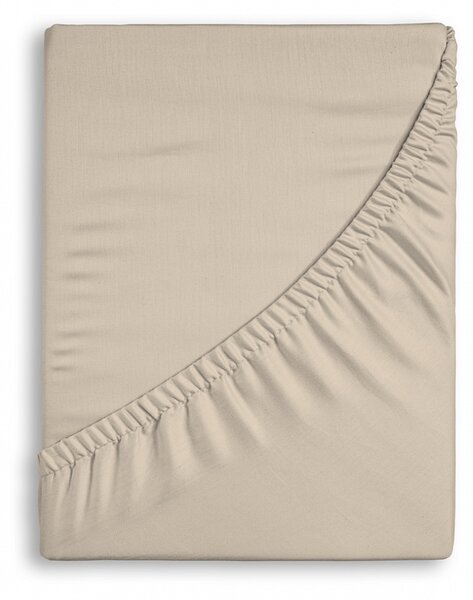 Prostěradlo Světle hnědé Jersey interlock 90-100 x 200-220/35