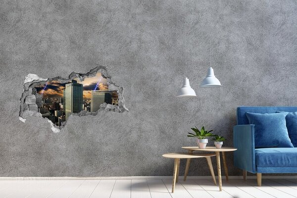 Fototapeta díra na zeď 3D Bouře Varšava nd-b-41880517